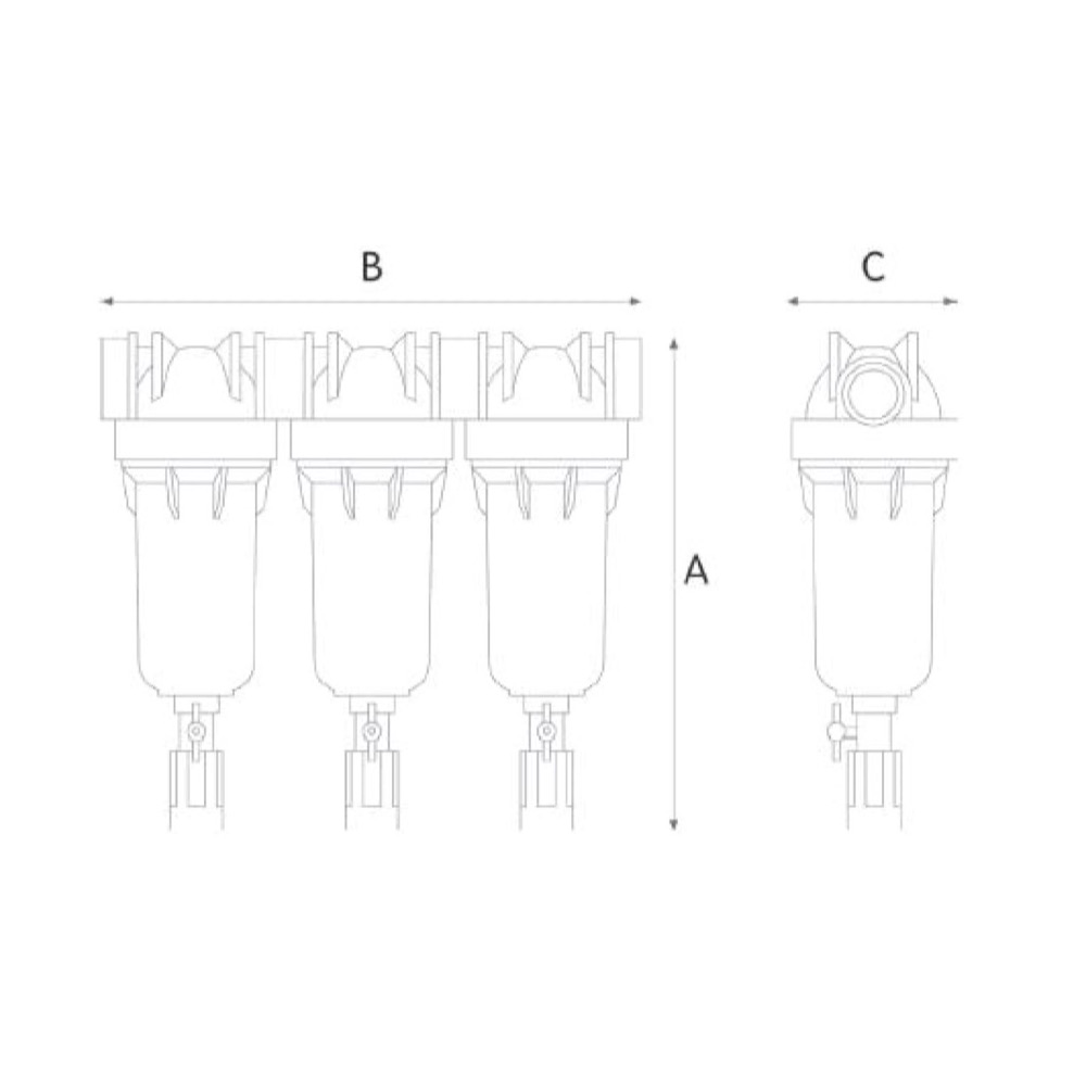 Fijnfilter carbon filterset Trio — miniatuur 2