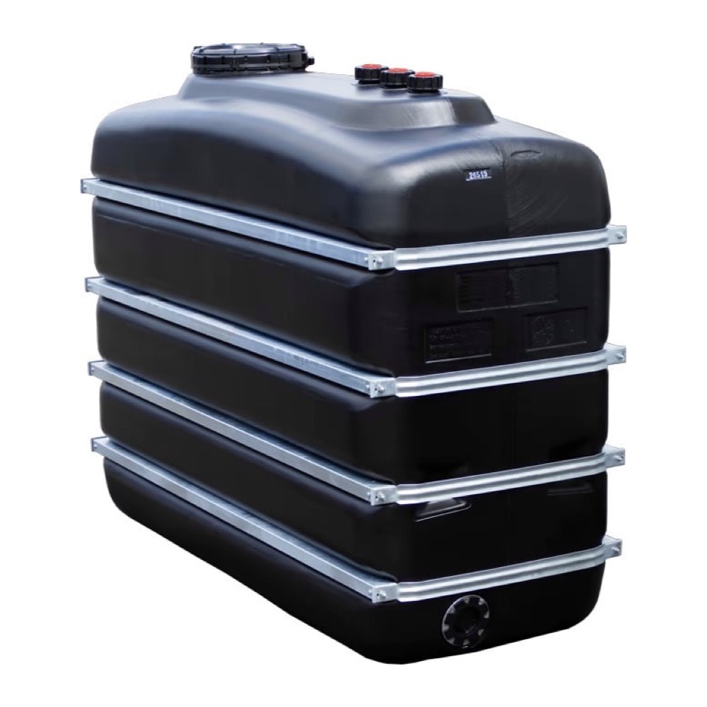 Bovengrondse regenwatertank 4.000 liter met stalen bandages