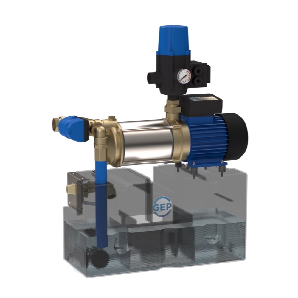 Buienvanger Wissel 2 watermanager met zelfaanzuigende regenwaterpomp, foto 2
