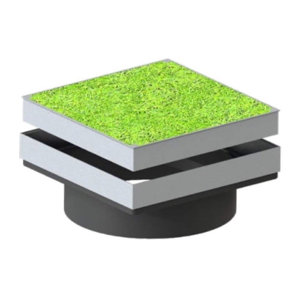 Grasdeksel voor regenwatertank (vierkant)