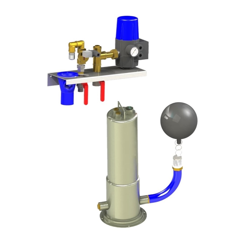 Regenwatersysteem met dompelpomp en bijvulsysteem type 5